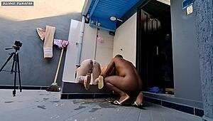 Two young lesbian sluts give up their asses without complaining for creamy interracial fun!