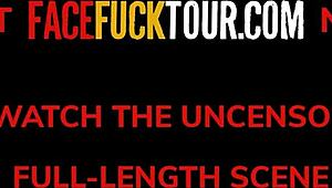 i'm chokin' on this huge cock upside down, rough throat fuck by monster meat hungarian style!!