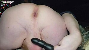 Fmeanal420 rams dirty anal assplay dildo toys deep in slut hole update close-up