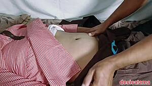 Desi schoolgirl seduces tuition teacher for quick anal assfucking