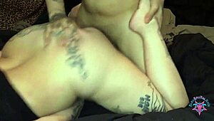 Moonlight Pearl's tattooed milf body craves interracial doggystyle while facesitting big dick