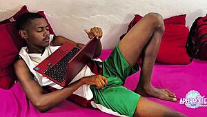 caught my nephew jerking off - tia camila's brazilian trans surprise!