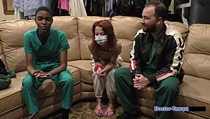 Dr Tampa Spanks Jewel’s Shaved Pussy in Handcuffed Stranger Night