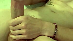 watch this homemade handjob cover huge monster cock in thick cum session!