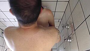 Skinny Brazilian wife moans loud squirting orgasms in bathroom fuck