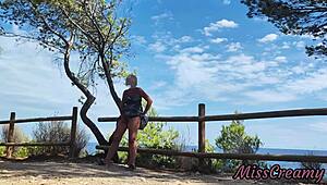 Strangers catch Misscreamy flashing pussy masturbating wildly in park to intense squirting orgasm!