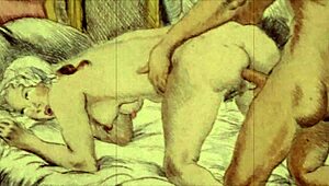 vintage erotic drawings showcase retro hardcore scenes