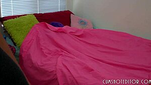 I'm this cute blonde teen masturbating hard with dildo in my dorm room webcam