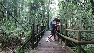 wild sex in eden garden nearly gets us caught 😏🌳