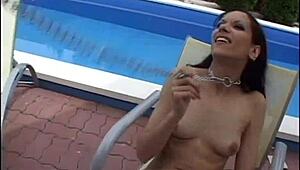 uhh these chained college sluts get facefucked anal outdoors by big cocks