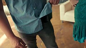 Daddy4k skinny brunette teen rides old daddy reverse cowgirl on sofa in hardcore cheating scene