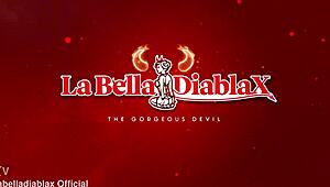 latina goddess stretches sissy ass with monster black strapon for total domination