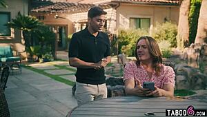 insecure stepmom milf gets helped by bestie with stepsons' hard cocks