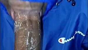 hey check this masked lady drenching her jacket slurping bbc