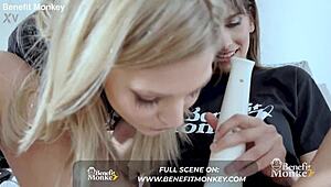 Candee Licious and Lili Charmelle's toy threesome explodes