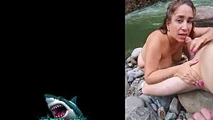 Hot Venezuelan stepmom has raw outdoor sex by the river without condom