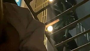 Wife Sucks Monster Cock Before Bent-Over Balcony Fuck And Cum Mouthful On Hotel Holiday!