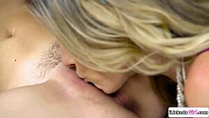 Big Tits Lesbian Stepmoms Lick Teen Pussy Intensely. Taboo Face Sitting and Kissing Follow.