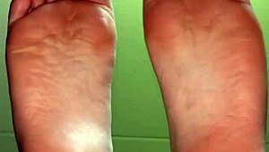 White Girl Teases Feet and Toes in Socks for Cash