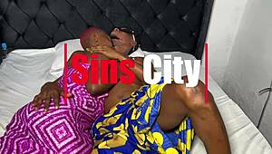 Ebonys deep cowgirl ride on huge black cock ends in massive cum explosion