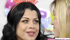 Big Tits Lesbian Stepmoms Lick Teen Pussy Intensely. Taboo Face Sitting and Kissing Follow.