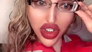 Russian crossdresser in glasses and lipstick full fetish storyline movie