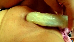 Mature Mom Teases with Slow Solo Dildo Masturbation