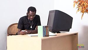 A Long Office Day Turns Surprising with Black Milf's Arrival