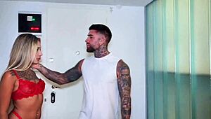 caught him pounding my petite latina bestie in crazy big tits threesome rough sex