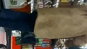 Hidden jeans hug teen 18+ curves candidly