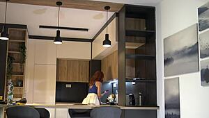 Redhead Hot Wife Teases New White Miniskirt Pink Panties Before Stripping Legs Tattoo