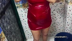 Sexy Indian Bhabhi Bathes Naked Before Husband