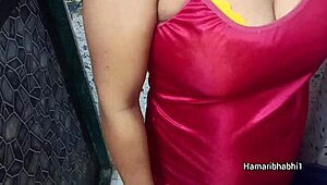 Sexy Indian Bhabhi Bathes Naked Before Husband