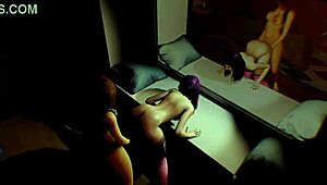 Ladyboy barebacks curvy girl roughly by window slut exposed