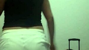 peruvian arlette dances seductively flashing her dark perky ass