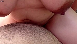 Milky Mari Femdom Titjob Cowgirl Outdoor Bareback