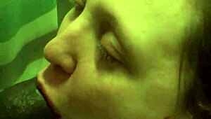 Crazy Redhead Devours Monster BBC in Steamy Shower