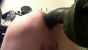 foreverman tests black dildo creamy anal machine depths