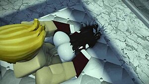 roblox slut hammered by monster black cock in hardcore bitch pounding