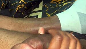 bbc massage turns into monster cock handjob explosion part 2