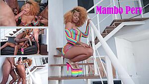 sexy ebony rebeca villar gapes from 3 monster cocks dap