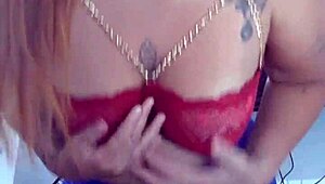 i bought this new skimpy set and flashed my huge ass on cam right away