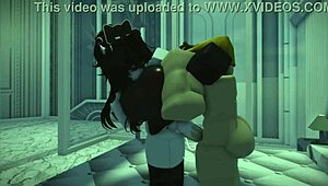 roblox slut hammered by monster black cock in hardcore bitch pounding