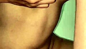 sexy teen 18+ touches natural small tits and tight pink hairy pussy close-up