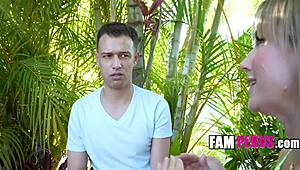 i buy my young 18+ stepnephew's loyalty riding his cock taboo cowgirl undressing bikini