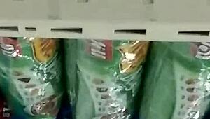 Hidden jeans hug teen 18+ curves candidly