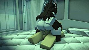 roblox slut hammered by monster black cock in hardcore bitch pounding