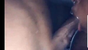 skky black babe sucks throbbing cock with sloppy deepthroat