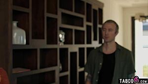 Stepfamily visit gets wild when wife eyes daddy's big cock