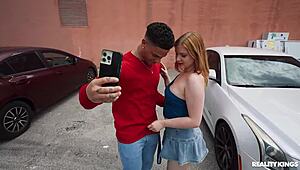 Parking Lot Pickup Blonde Bubble Butt Deepthroat Facial Cumshot Reality Kings